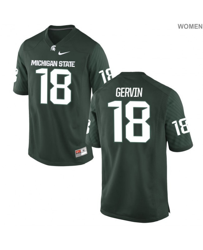 Women's Michigan State Spartans #18 Kalon Gervin NCAA Nike Authentic Green College Stitched Football Jersey YF41O21CF